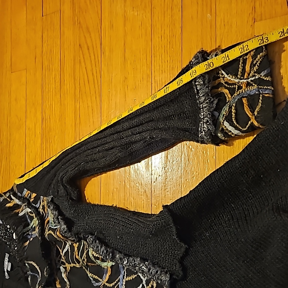 Roz & Ali Boho PM Black Asymmetric Cardigan - Picture 11 of 17